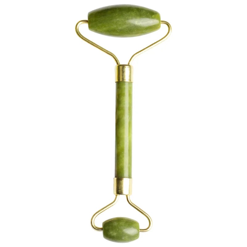 Facial Massage Roller Plate Double/Single Heads Jade Stone Massager Eye Face Neck Thin Lift Relax Slimming Tools