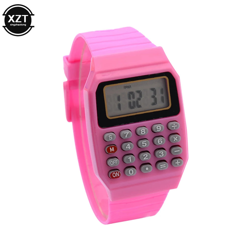 PCFad Children Silicone Date Multi-Purpose Kids Electronic Calculator Wrist