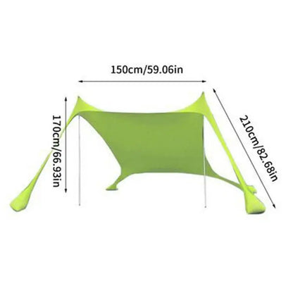 PC Family Beach Awning 2.1M*1.5M Ultralight Sun Shade Tent Outdoor Waterpro