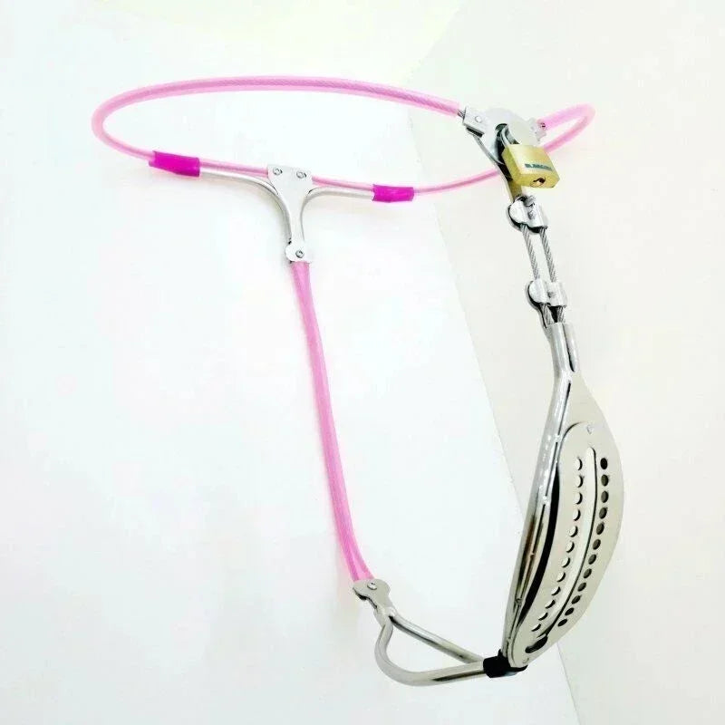 Female Chastity belt Stainless Steel Bondage Anal Plug Hole Fetish Underwear Strapon Lockable Pants BDSM Sex Toys  Woman gtooza.com