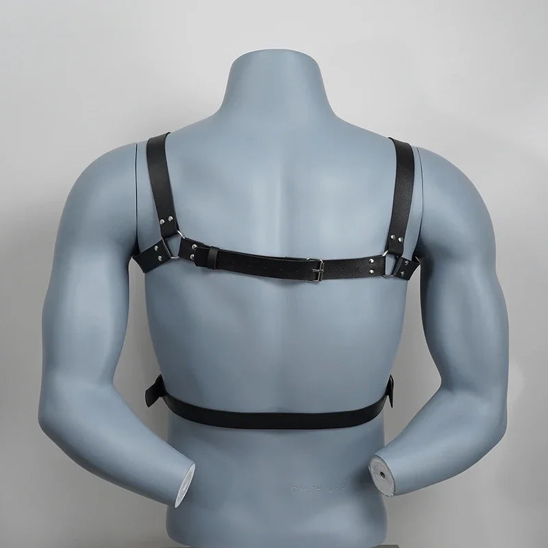 Gtooza_Fetish Leather Chest Men Adjustable Sexual Body Bondage Cage Harness Belts Rave Gay Clothing  Adult Sex gtooza.com