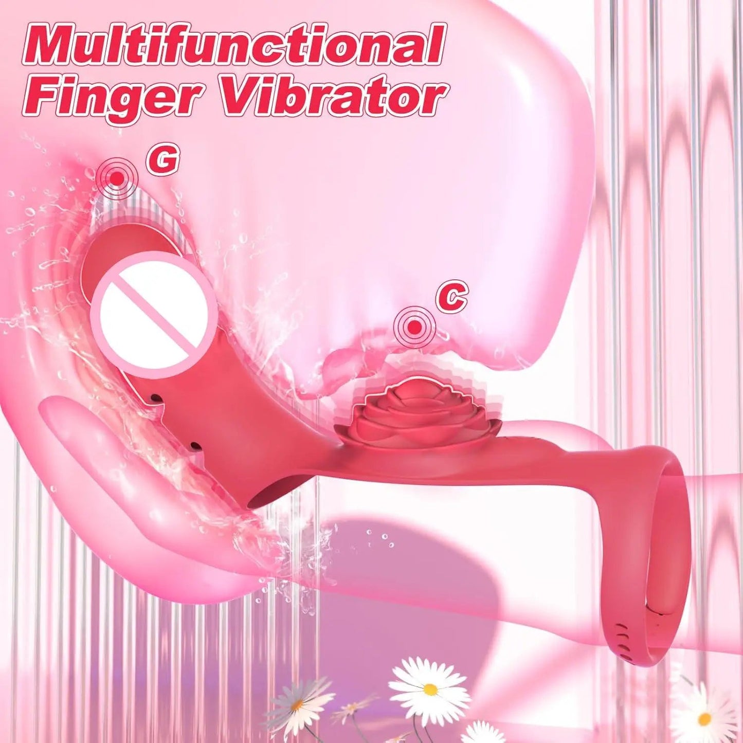 GtoozaFinger Vibrator G Spot Vibrator Adult Clitoral Stimulator Rose Toy with 9 Powerful Vibration Modes Nipple Massager Sex Toys 18+ gtooza.com