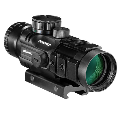 Fire Wolf 4X32 Hunting Optical sight tactical Rifle Scope Green red dot light Rifle tips cross Spotting scope  rifle hunting