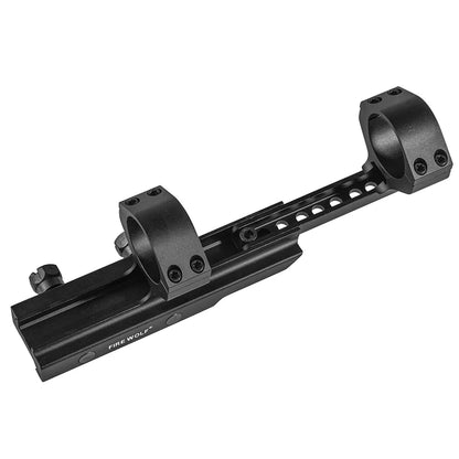 Fire Wolf Adjustable Spacing Extended Scope Mount with Picatinny Base