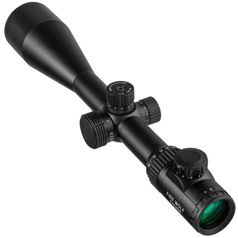 Fire Wolf Tactical 8-32X56E Air Rifle Optics Green Red Illuminated Sniper Range Finder Reticle Caza   Riflescopes Hunting Scopes