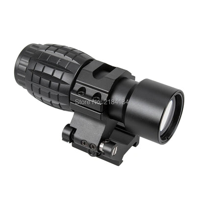 Fire Wolf tactical Red Dot Optical sight 3x Magnifier Fits red dot Sight With Flip To Side Picatinny Weaver Rail Mount Hunting