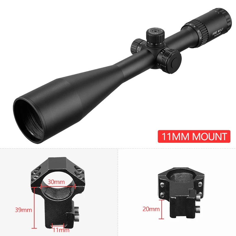 Fire wolf 10-40X56 Hunting rifle scope tactical Airsoft accessories Sniper Optical sight Spotting scope  rifle hunting