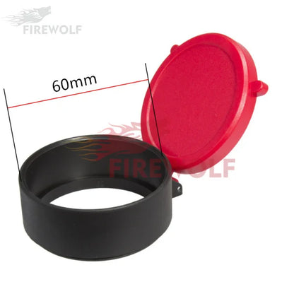 Fire wolf hunting accessories Red Rifle Scope Cover Quick Flip Spring Up Open Lens Cover Cap Protect Objective Cap For hunting