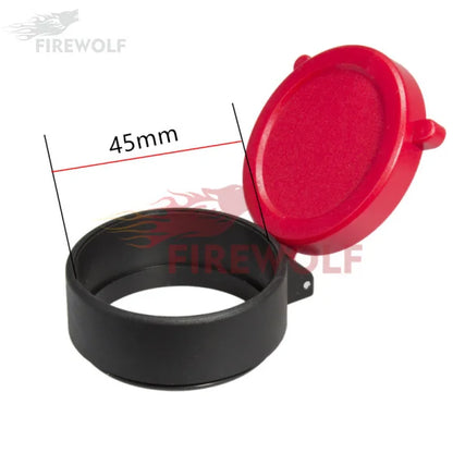 Fire wolf hunting accessories Red Rifle Scope Cover Quick Flip Spring Up Open Lens Cover Cap Protect Objective Cap For hunting