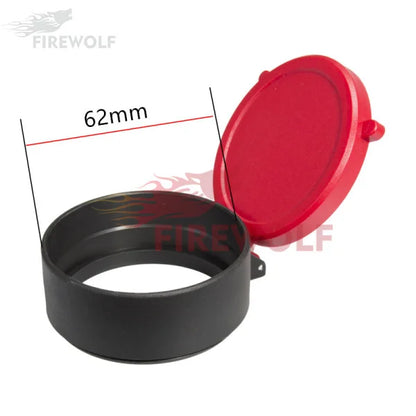 Fire wolf hunting accessories Red Rifle Scope Cover Quick Flip Spring Up Open Lens Cover Cap Protect Objective Cap For hunting