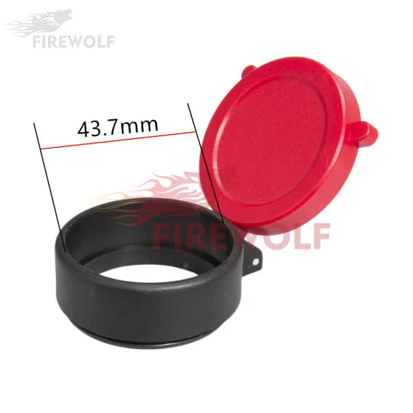 Fire wolf hunting accessories Red Rifle Scope Cover Quick Flip Spring Up Open Lens Cover Cap Protect Objective Cap For hunting