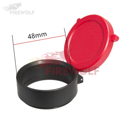 Fire wolf hunting accessories Red Rifle Scope Cover Quick Flip Spring Up Open Lens Cover Cap Protect Objective Cap For hunting