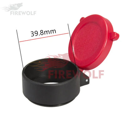 Fire wolf hunting accessories Red Rifle Scope Cover Quick Flip Spring Up Open Lens Cover Cap Protect Objective Cap For hunting