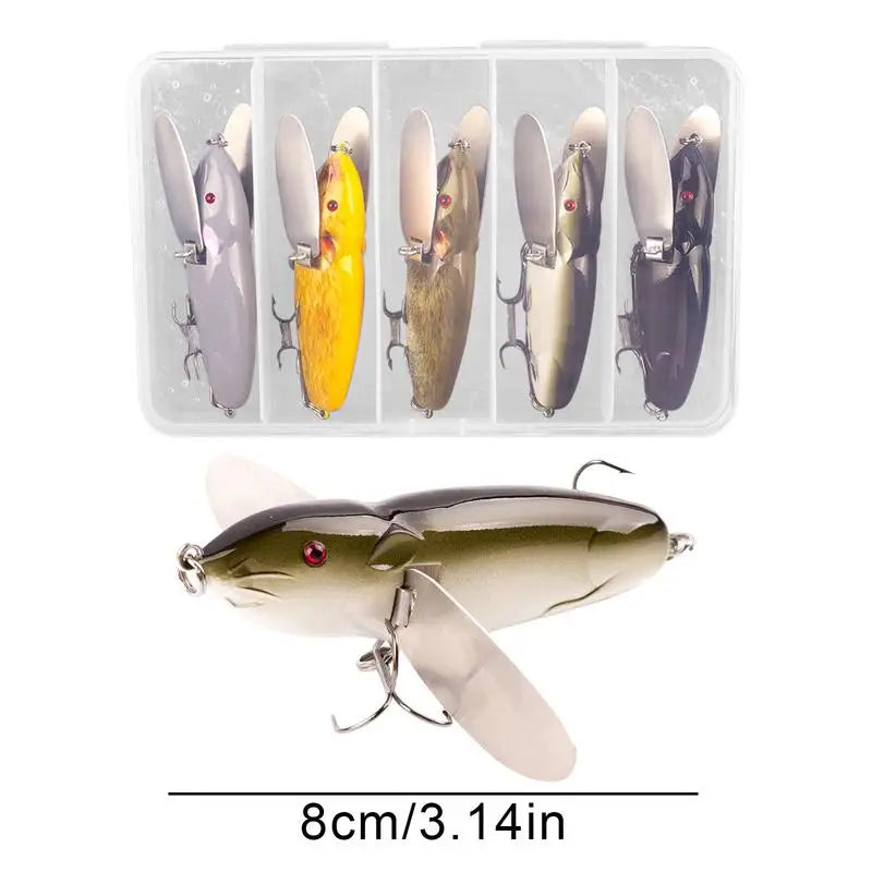 PC Fishing Lures 5pcs Metal Artificial Fish Lure Swimbait Realistic Simulat