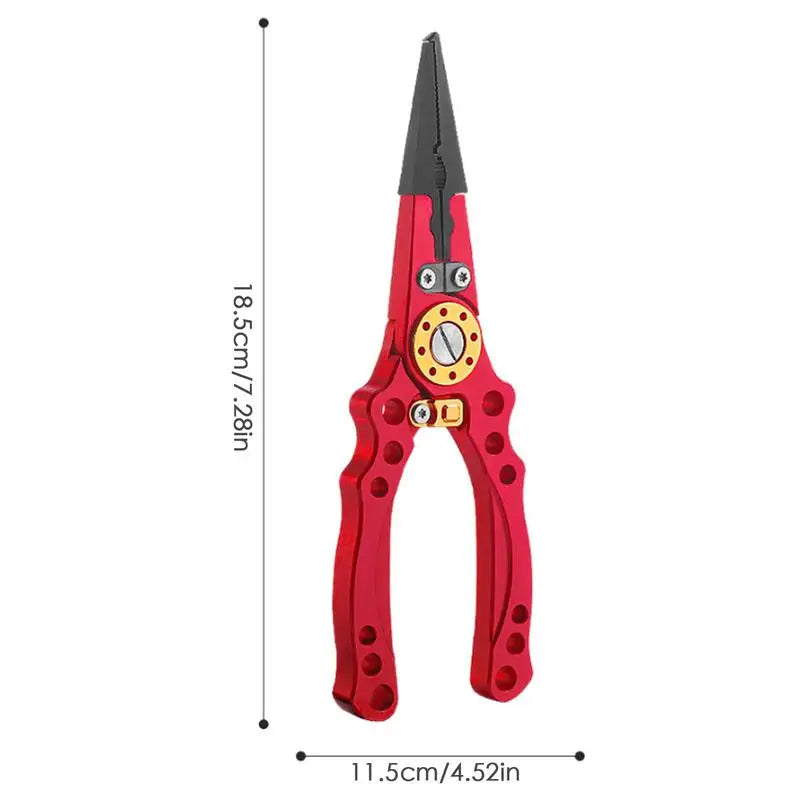 PC Fishing Pliers Fishing Gripper Aluminum Alloy Needle Nose Pliers & Lines