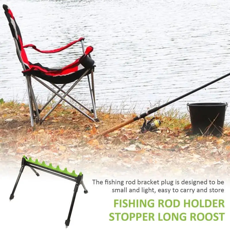 PC Fishing Pole Stand Firm Grip Retractable Fishing Pole Holder Bracket Zin