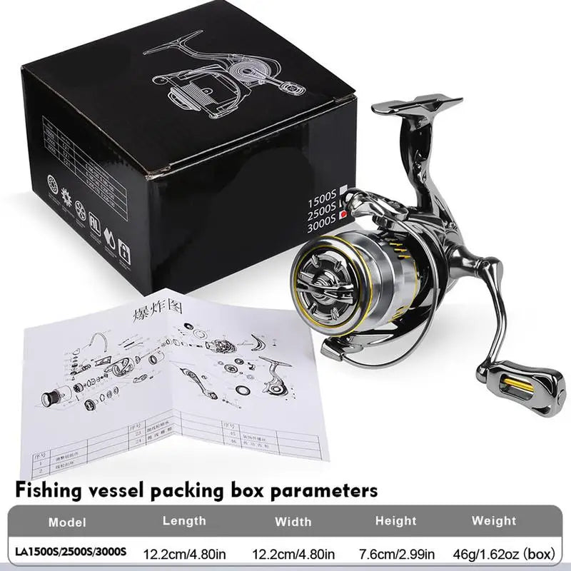 PC Fishing Reel For Big Fish Fishing Reels Saltwater Water Resistant 5.2:1