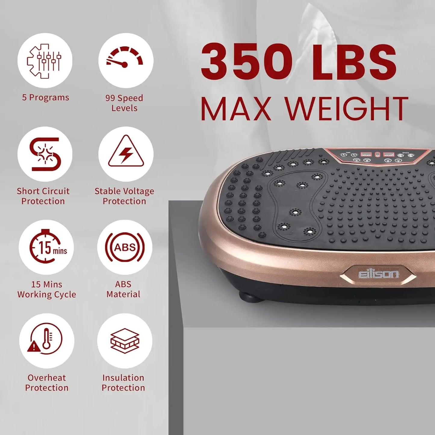 PC FitMax 3D XL Vibration Plate Exercise Machine - Whole Body Workout Vibra