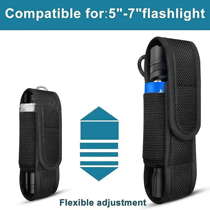 PC Flashlight Pouch Torch Holder Case Outdoor Hunting Knife Holster Portabl