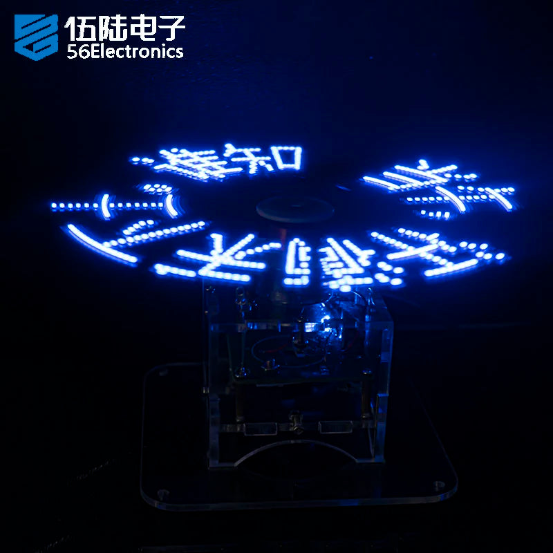 Flat Rotation LED Dot Matrix Display DIY Kit 51 Single Chip Microcomputer Welding DIY Electronic Parts