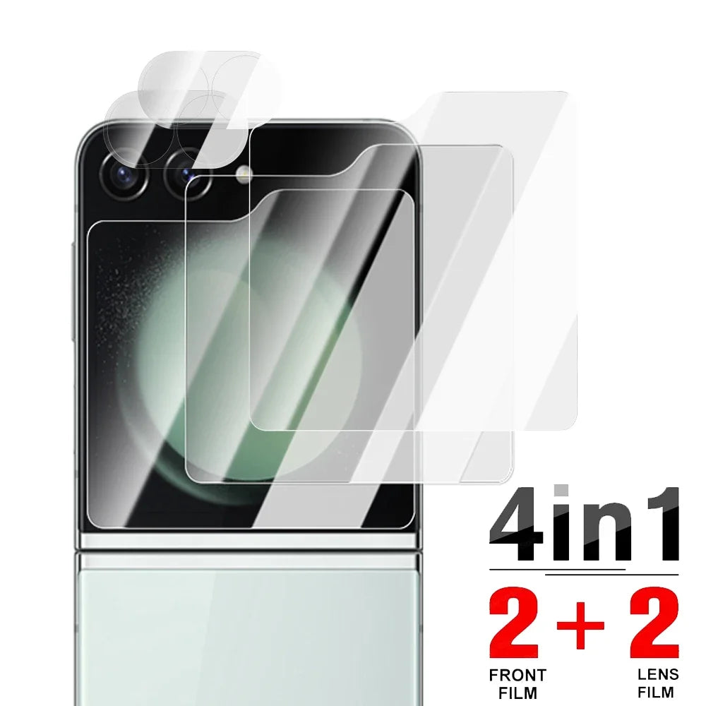 Flip6 Camera & Screen Protector For Samsung Z Flip 6 5G HD Transparent Tempered Glass 9H Hardness Protective Film Cover