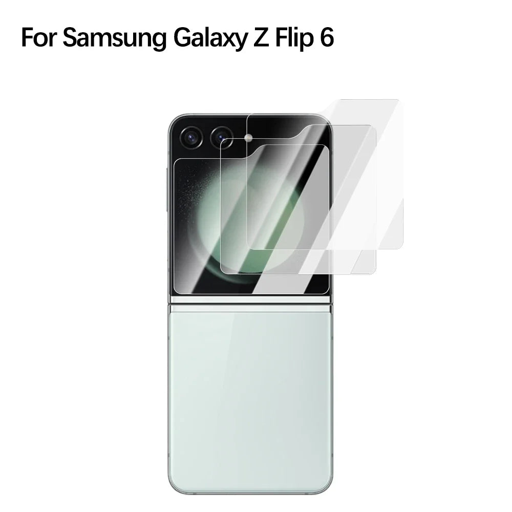 Flip6 Camera & Screen Protector For Samsung Z Flip 6 5G HD Transparent Tempered Glass 9H Hardness Protective Film Cover