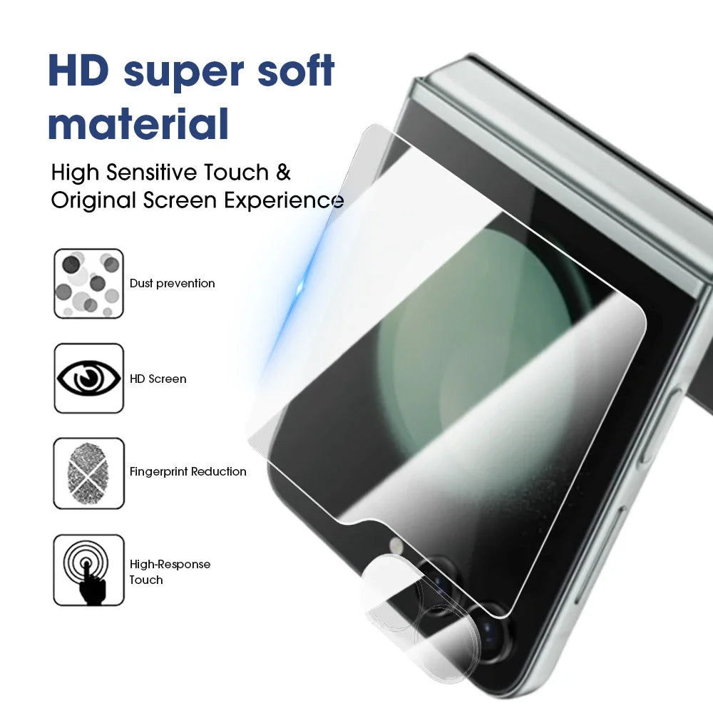 Flip6 Camera & Screen Protector For Samsung Z Flip 6 5G HD Transparent Tempered Glass 9H Hardness Protective Film Cover