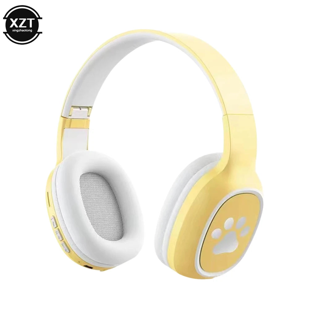 PCFoldable Bluetooth-Compatible 5.0 Headset Wireless Over Ear Headset Cute