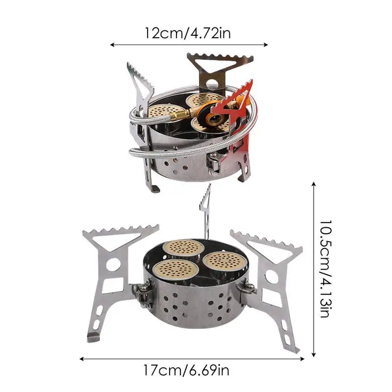 PC Foldable Camping Stove Heavy Duty Stove Burner Foldable Outdoor Camping