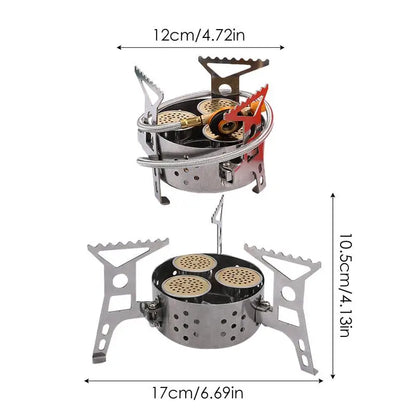 PC Foldable Camping Stove Heavy Duty Stove Burner Foldable Outdoor Camping