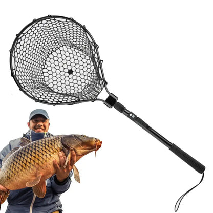 PC Foldable Fishing Net Portable Fishing Tool With Long Handle Thickened Si