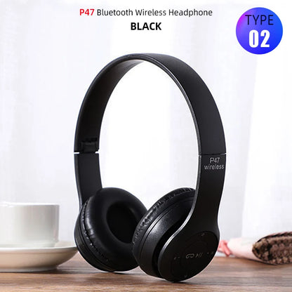 PCFoldable Sport Earphone HiFi Headset Wireless Headphones Bluetooth Music