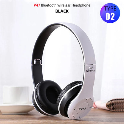 PCFoldable Sport Earphone HiFi Headset Wireless Headphones Bluetooth Music