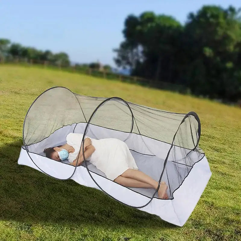 PC Folding Camping Tent Portable Mosquito Net Mesh Tent Single Person Tent