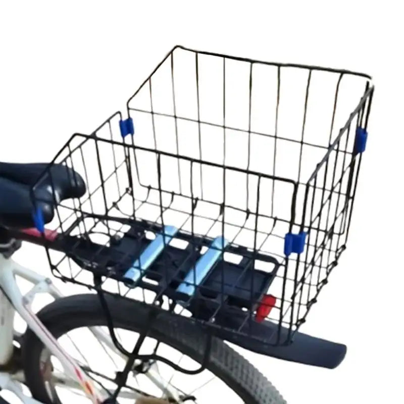 PC Folding Rear Bike Basket Cycling Storage Basket Bike Rack Cargo Basket L