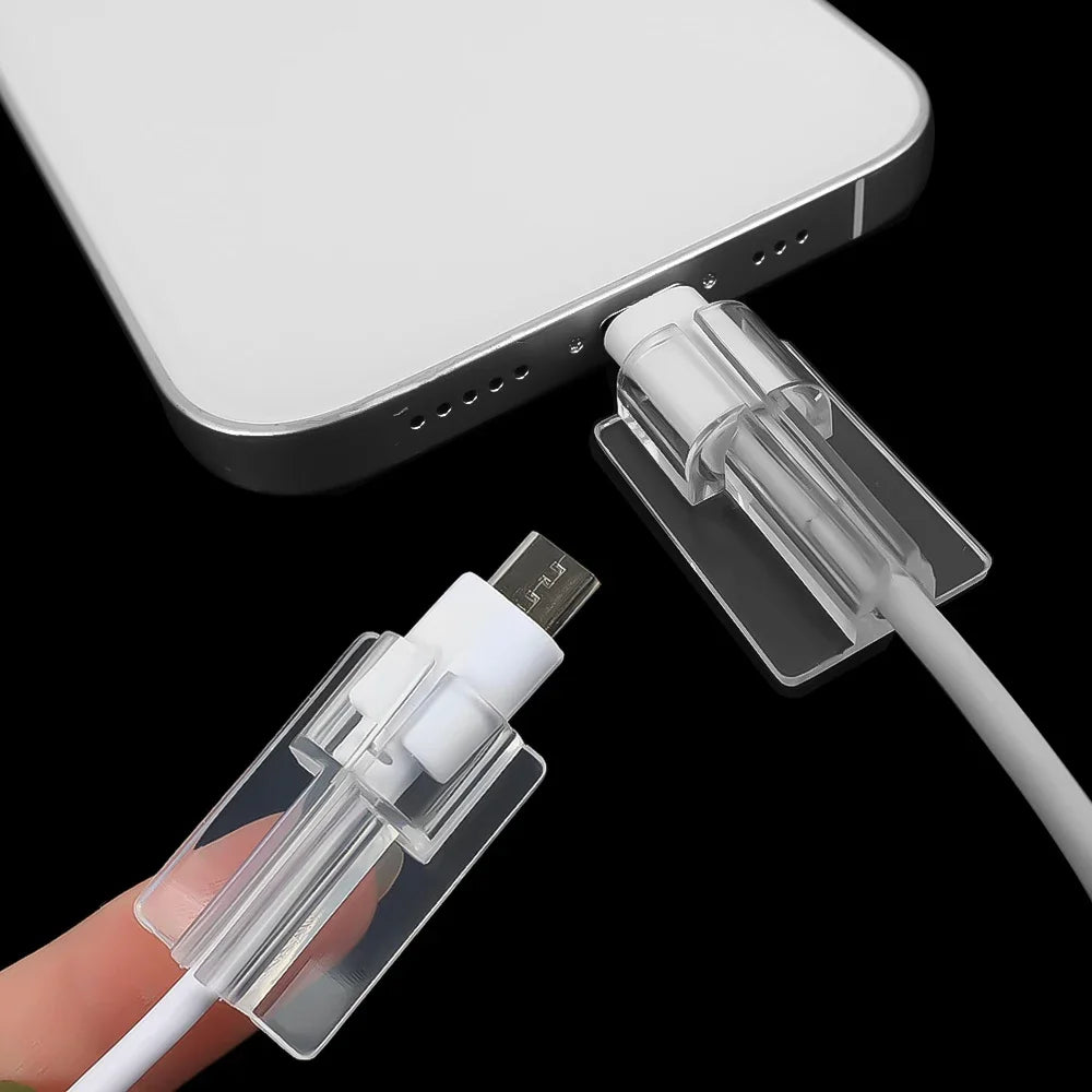 For Apple IPhone 18W 20W Chargers Data Cord Transparent Protectors Cover Kit Breakproof Cable Winder Clear Charger Case Set