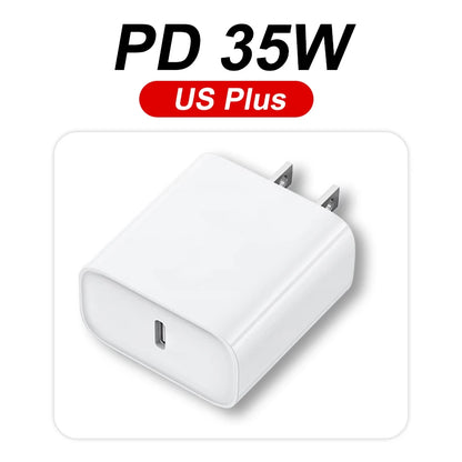 PC For Apple Original 35W Fast Charger For iPhone 14 13 12 11 Pro Max USB-C Quick Charging X XS XR 7 8 Plus Cable Phone Accessories