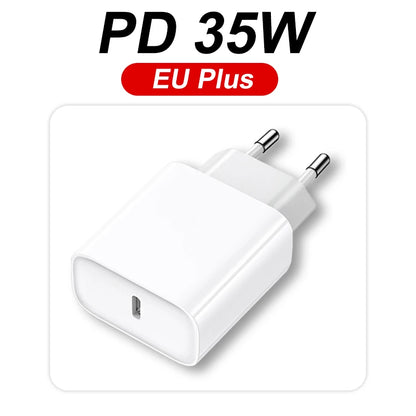 PC For Apple Original 35W Fast Charger For iPhone 14 13 12 11 Pro Max USB-C Quick Charging X XS XR 7 8 Plus Cable Phone Accessories