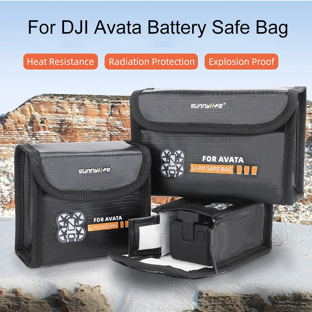 For DJI Avata 2 Battery Explosion Proof Bag Lithium Battery Storage Bag For DJI Avata Accessories  Battery Explosion Proof Bag