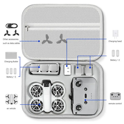 For DJI NEO Storage Bag With Shoulder Strap Waterproof, Dustproof And Drop-proof Drone Accessories Combination PU Portable Bag