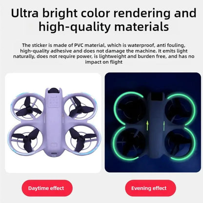 For DJI Neo Drone Night Flight Stickers PVC Fluorescent Sticker Colourful Decoration Protective Film For DJI Neo Accessories Kit