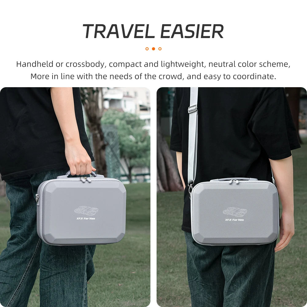 For DJI Neo Shoulder Bag Storage Case Drones Accessories PU Leather Handbag DJI NEO RC-N3 Controller Hardshell Carrying Box