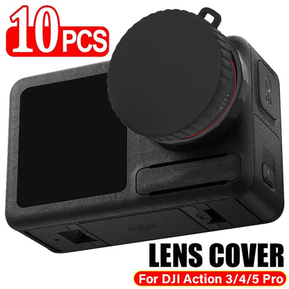 For DJI Osmo Action 3 4 5 Pro Camera Lens Protective Caps For DJI  Action 5Pro Dustproof Silicone Cameras Cover Protector