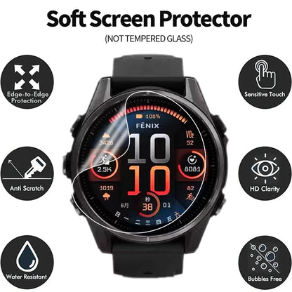 For Garmin Fenix8 Ultra Clear Hydrogel Soft Films Anti Fingerprint Screen Protector Cover For Fenix 8 43MM 47MM 51MM Accessories