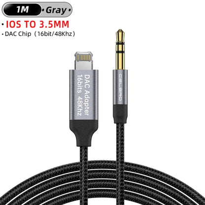 PC For Iphone 14 Plus 13 Pro 8 Pin To 3.5mm Jack Male Aux Cable For Apple 12 Mini 11pro Max Xr Car Converter Earphone Audio Adapter