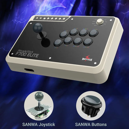 For MAYFLASH Arcade Stick F700 Elite with Sanwa buttons and joystick  PS5/PS4/Switch/Windows/Android and more