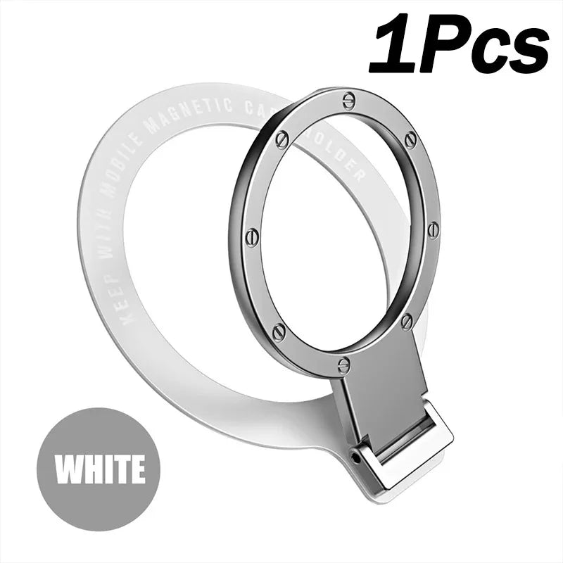 PC For MagSafe Magnetic Ring Holder Multi Angle Adhesive Paste Rack Support Magnet Finger Ring Car Phone Foldable Holder Grip Stand