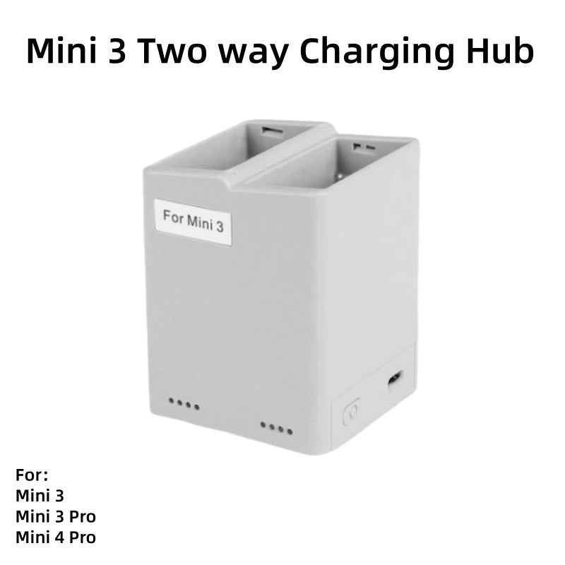 For Mini 3/4Pro Battery Two Way Charging Hub Drone Battery Charger Compatible With Mini 3/3Pro/4Pro Series Drone Accessories