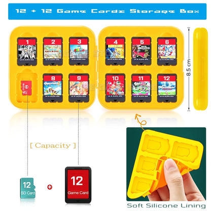 For Nintendo Switch OLED 12 Pieces Game Card Box Storage Stand Disk Case  Holder Nintendo Switch & Lite Gaming SD Cards Case