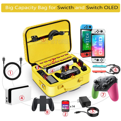 For Nintendo Switch OLED Accessories Carrying Case Switcholed Hard Shell Game Card Box Nintendo Switch Animal Crossing Theme Bag